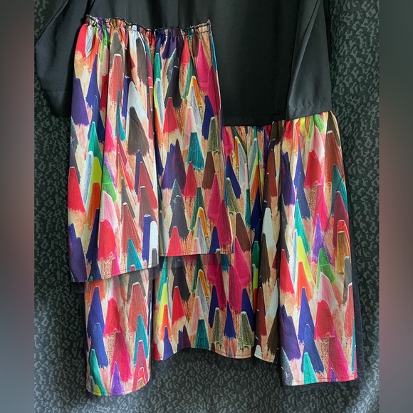 Funky artsy black multicolor dress Audience New York - Picture 9 of 9